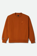 Embroidered Heavyweight Crew - Rustic Caramel