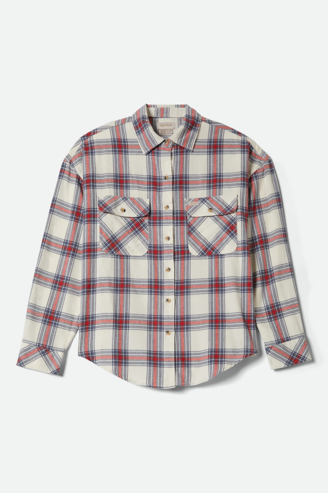 Bowery Vintage Overshirt - Off White/Berring Sea/Red