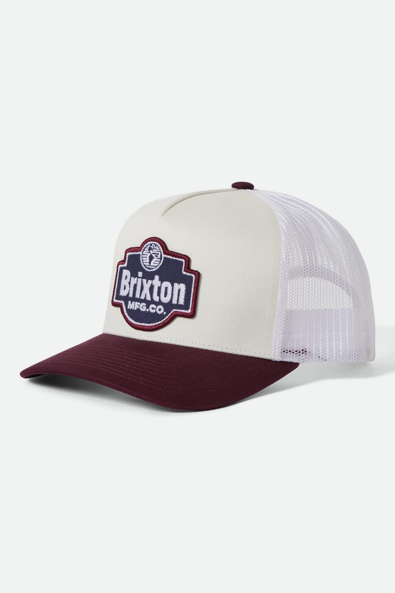 Genuine Quality Netplus Trucker Hat - Off White/Port