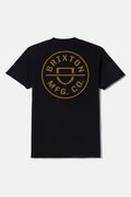 Crest Short Sleeve Standard T-Shirt - Black/Bronze