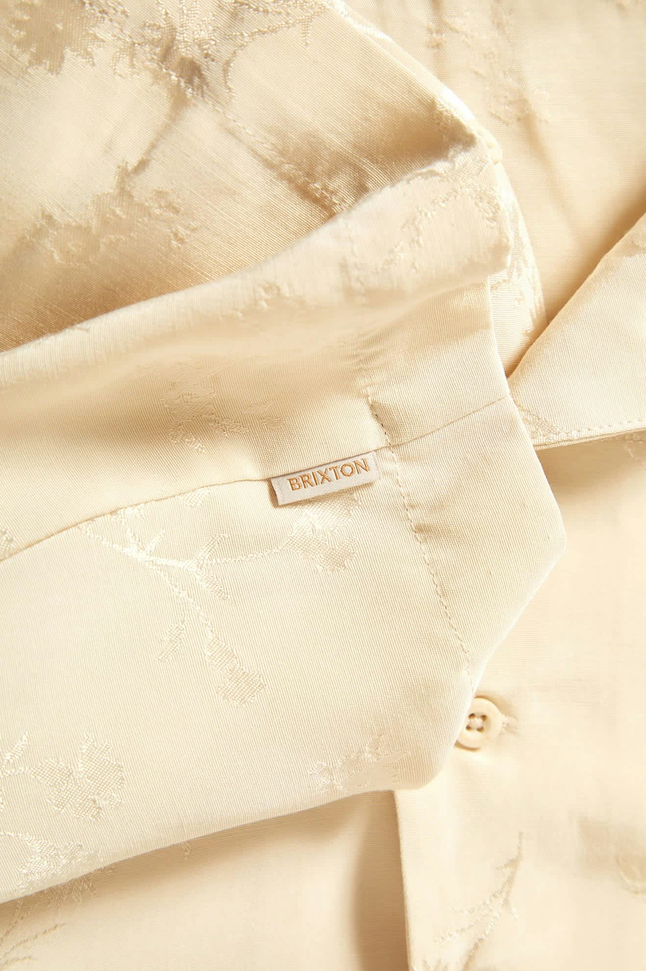 Silky S/S Jacquard Button Down - Whitecap Floral Jacquard