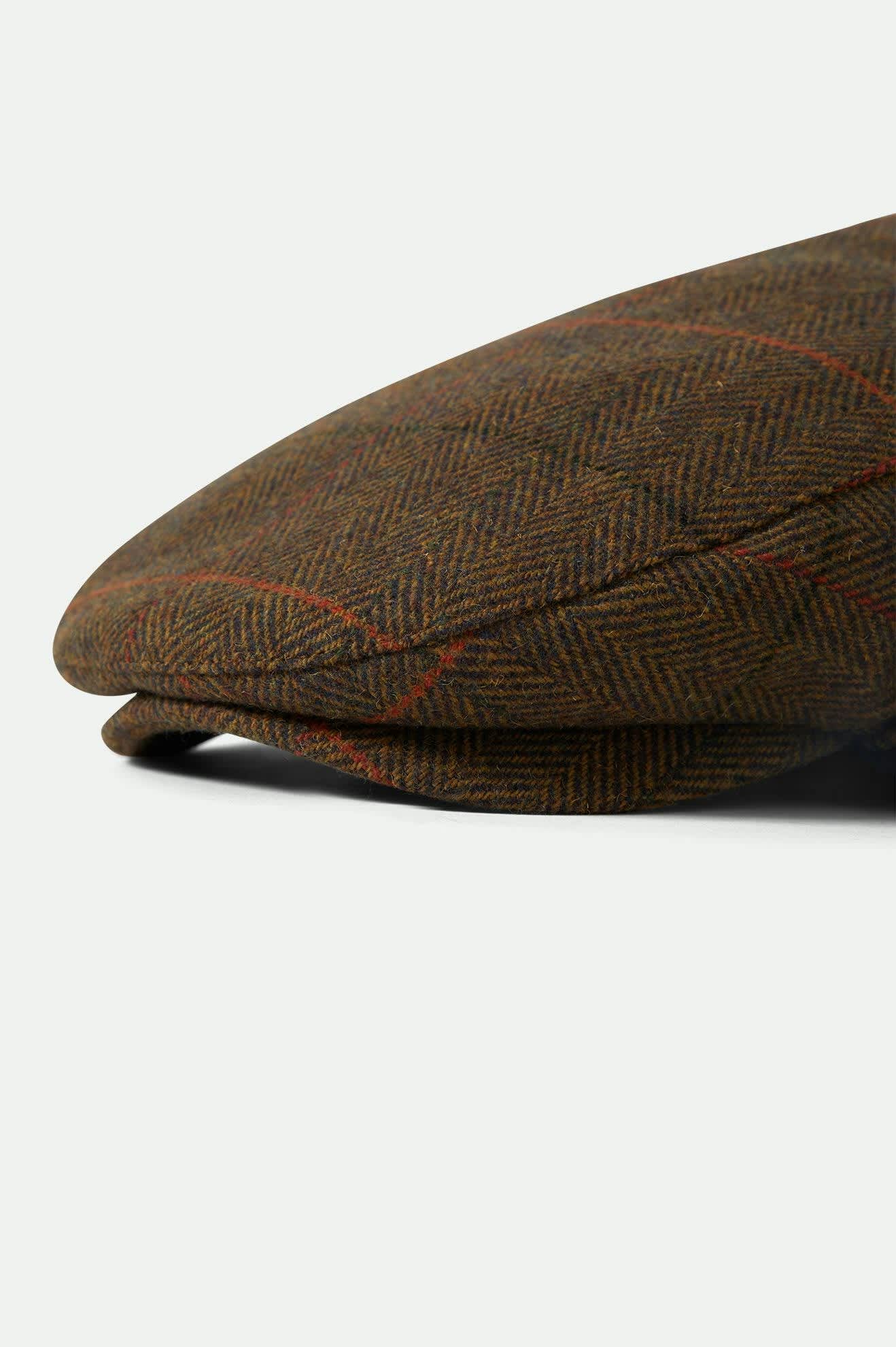Hooligan Fleece Lined Earflap Snap Cap - Bronze/Black/Red
