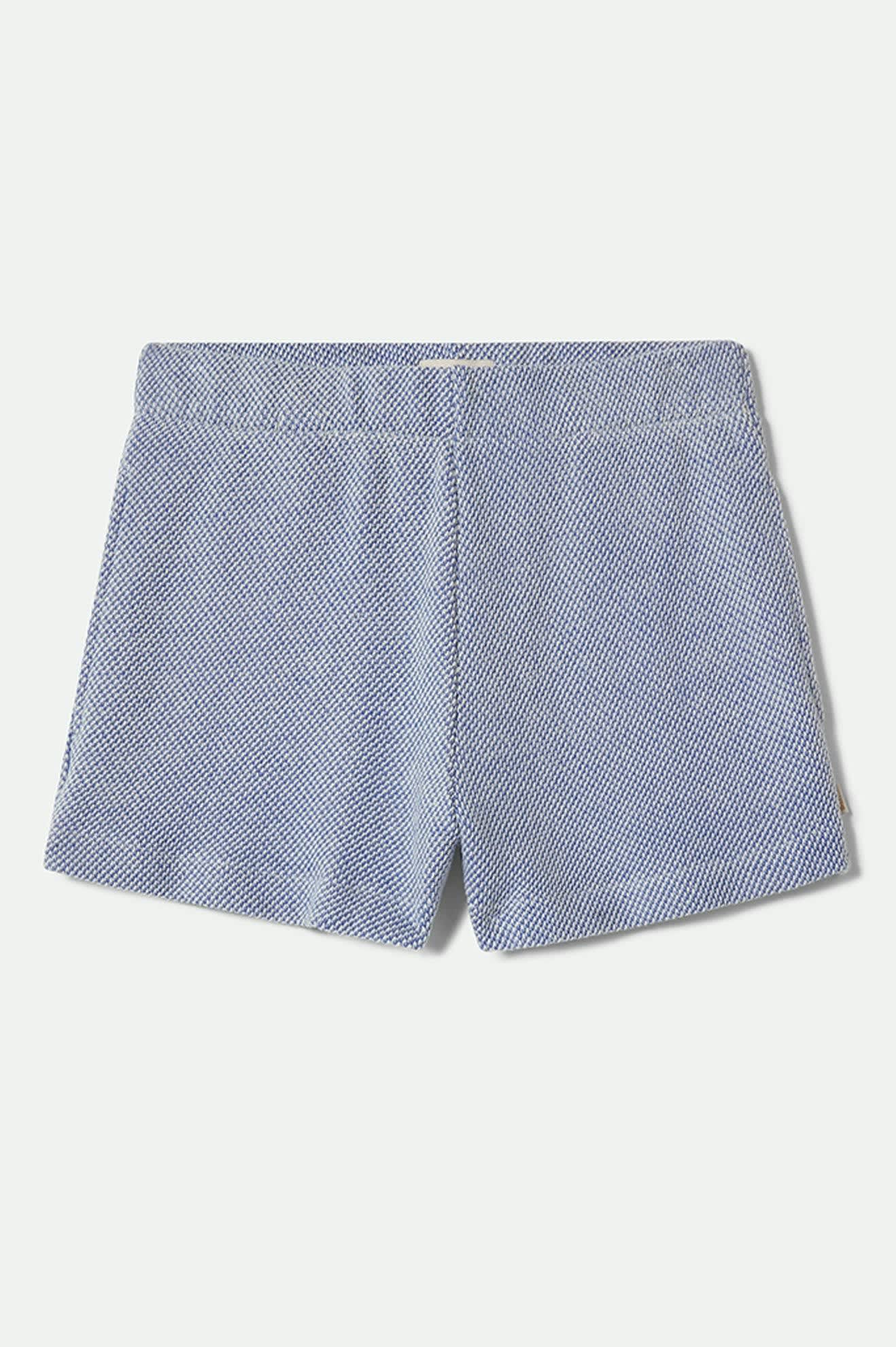 The Weekend Cross Loop French Terry Lounge Short - Off White/Electric Indigo