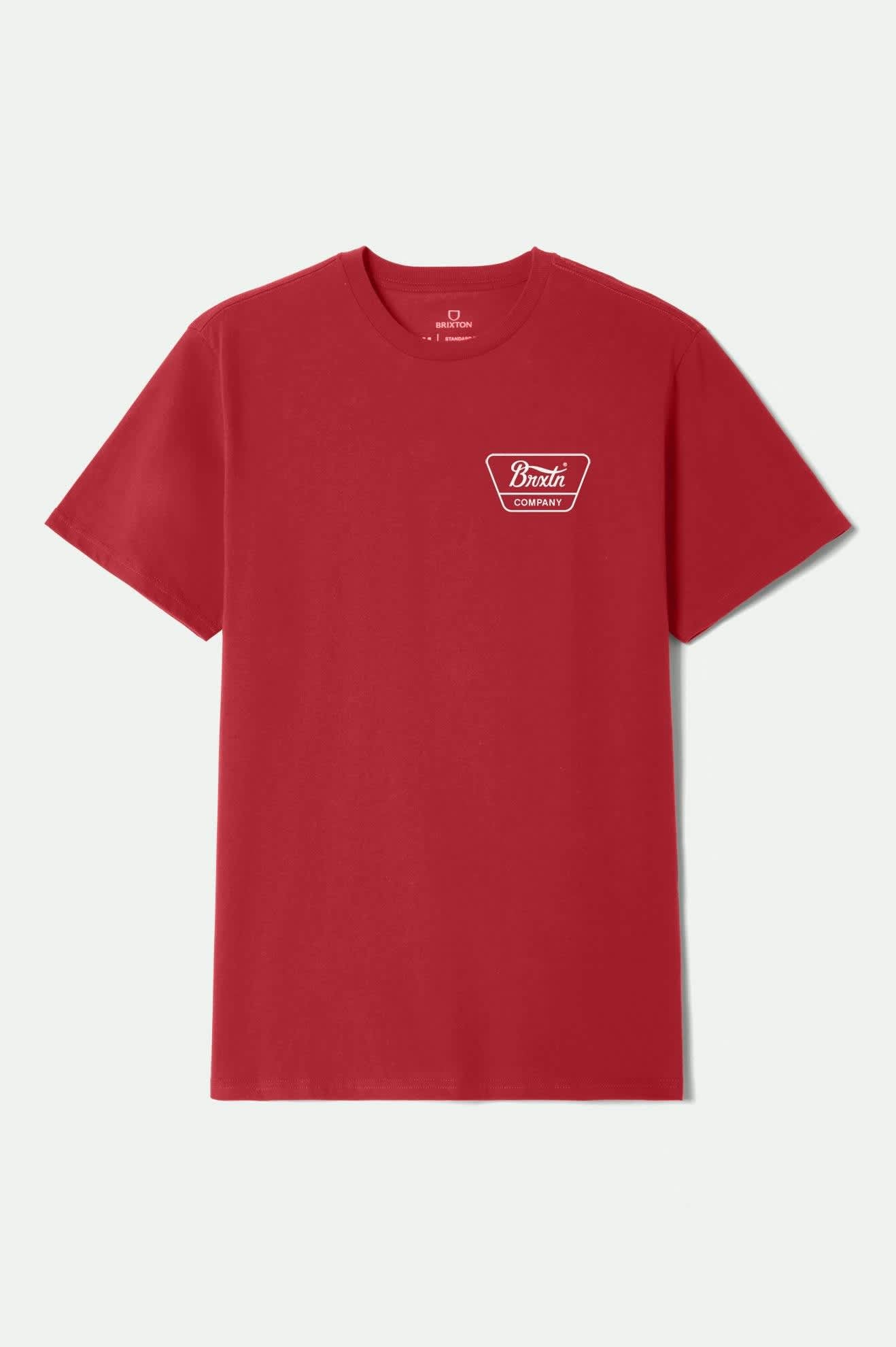 Linwood S/S Standard T-Shirt - Fuji Red/White