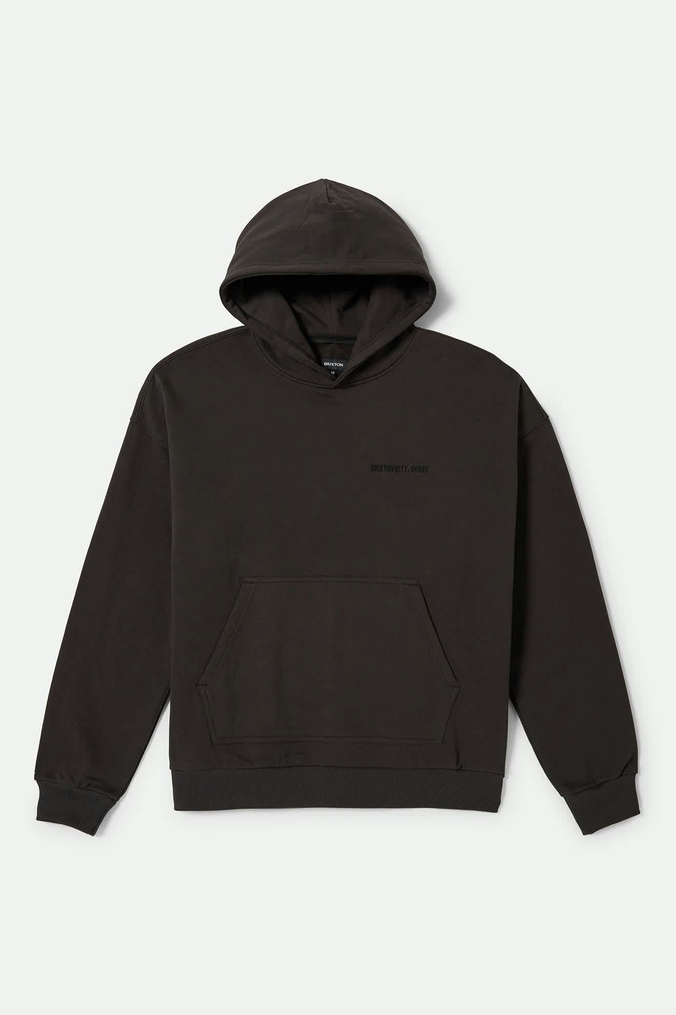 Embroidered Heavyweight Oversized Hoodie - Black