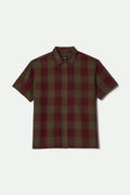 Cru Linen Blend S/S Shirt - Olive Surplus/Port