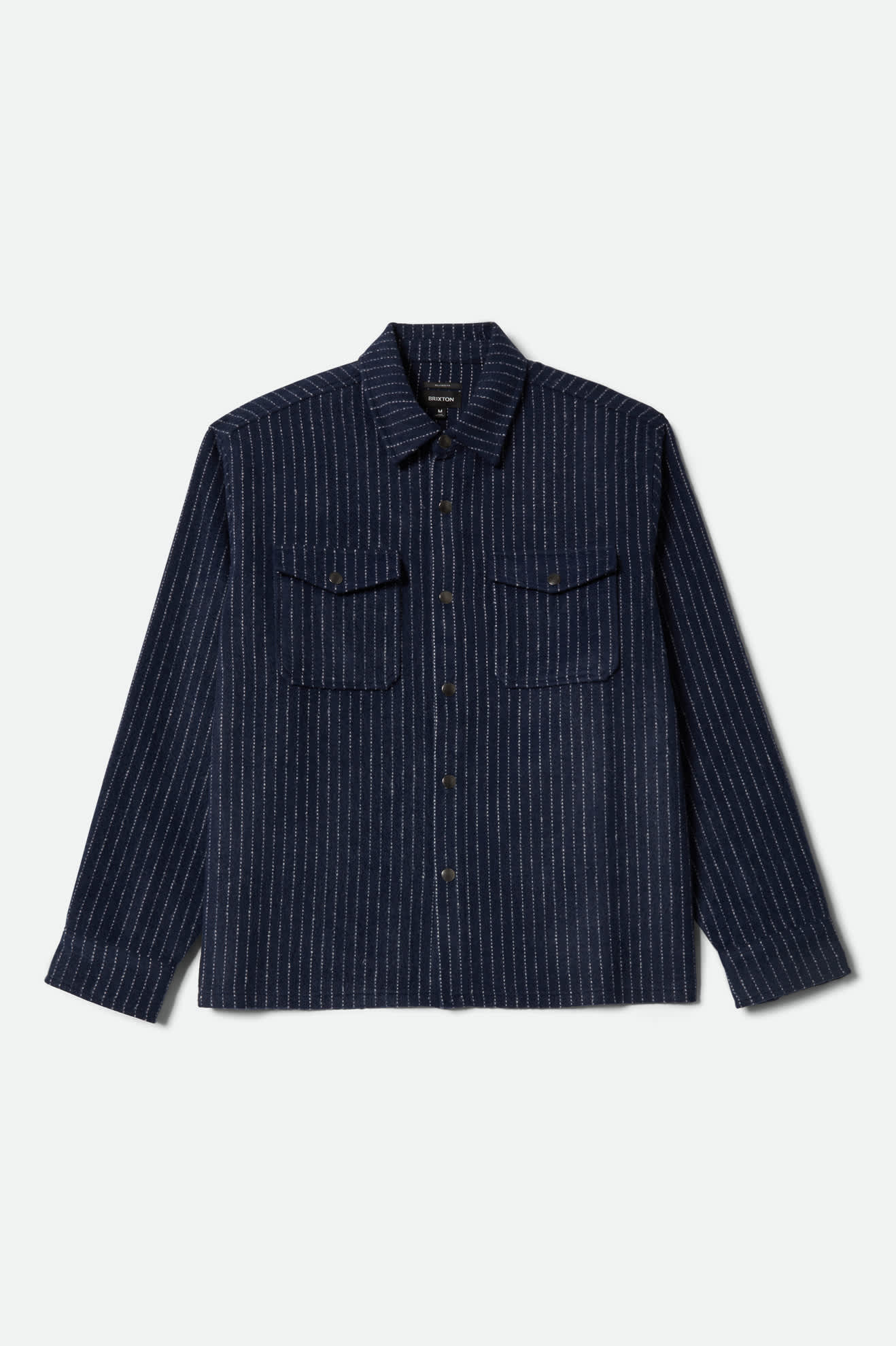 Selden Soft Brushed Flannel - Mood Indigo Pinestripe