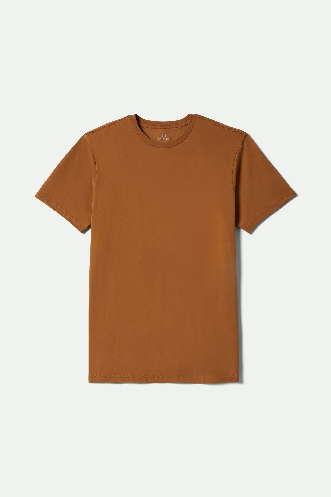 Premium Cotton Short Sleeve Tailored T-Shirt - Washed Copper