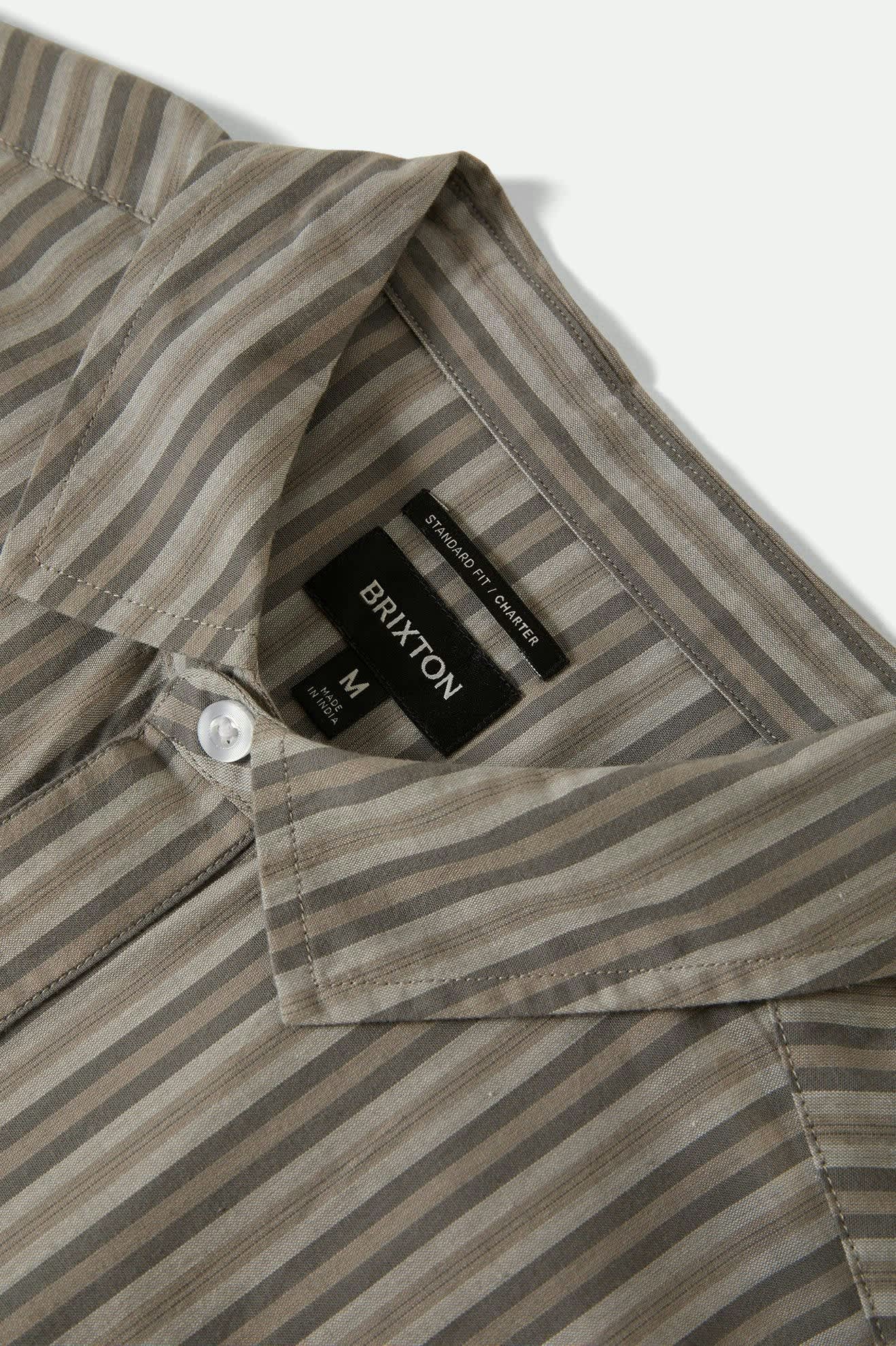 Charter Stripe S/S Shirt - Charcoal/Grey