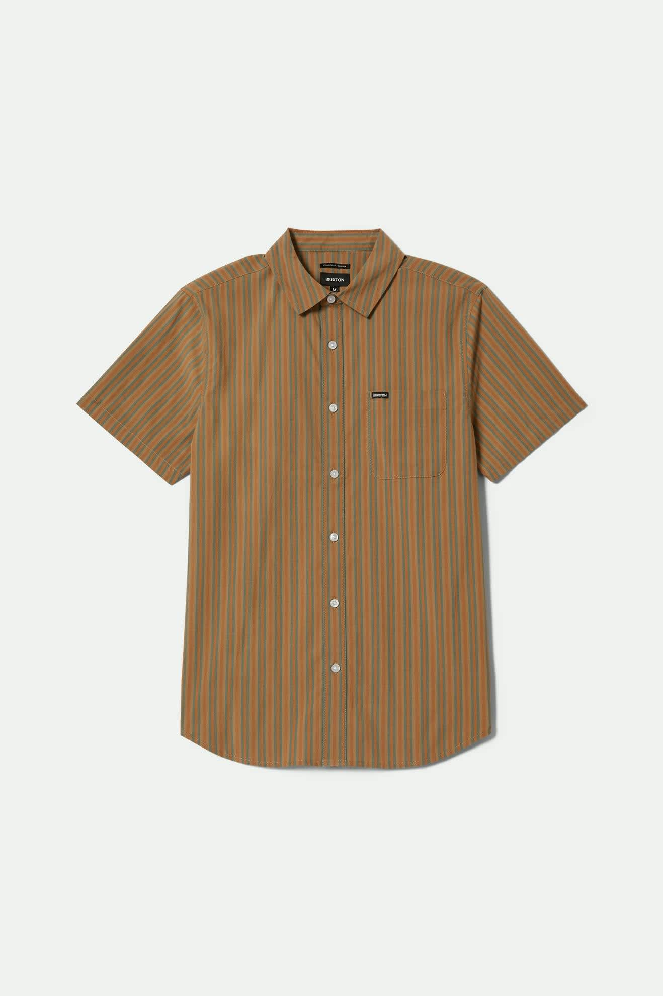 Charter Stripe S/S Shirt - Rustic Caramel/Night Sage