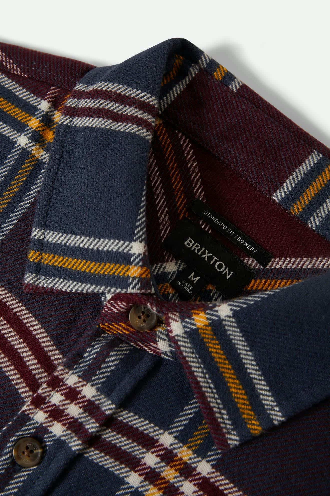 Bowery L/S Flannel - Mood Indigo/Port/Saffron