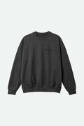 Embroidered Heavyweight Oversized Crew - Washed Black