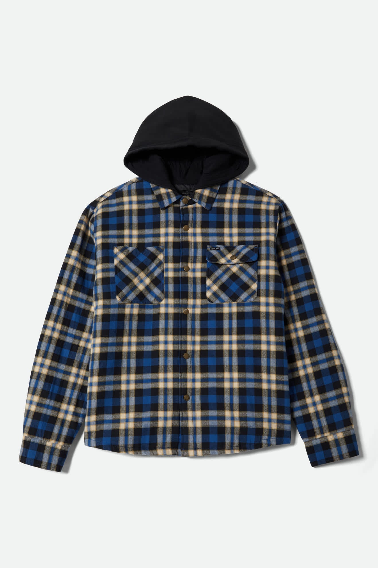 Bowery Quilited Hooded Flannel - Navy/Cream