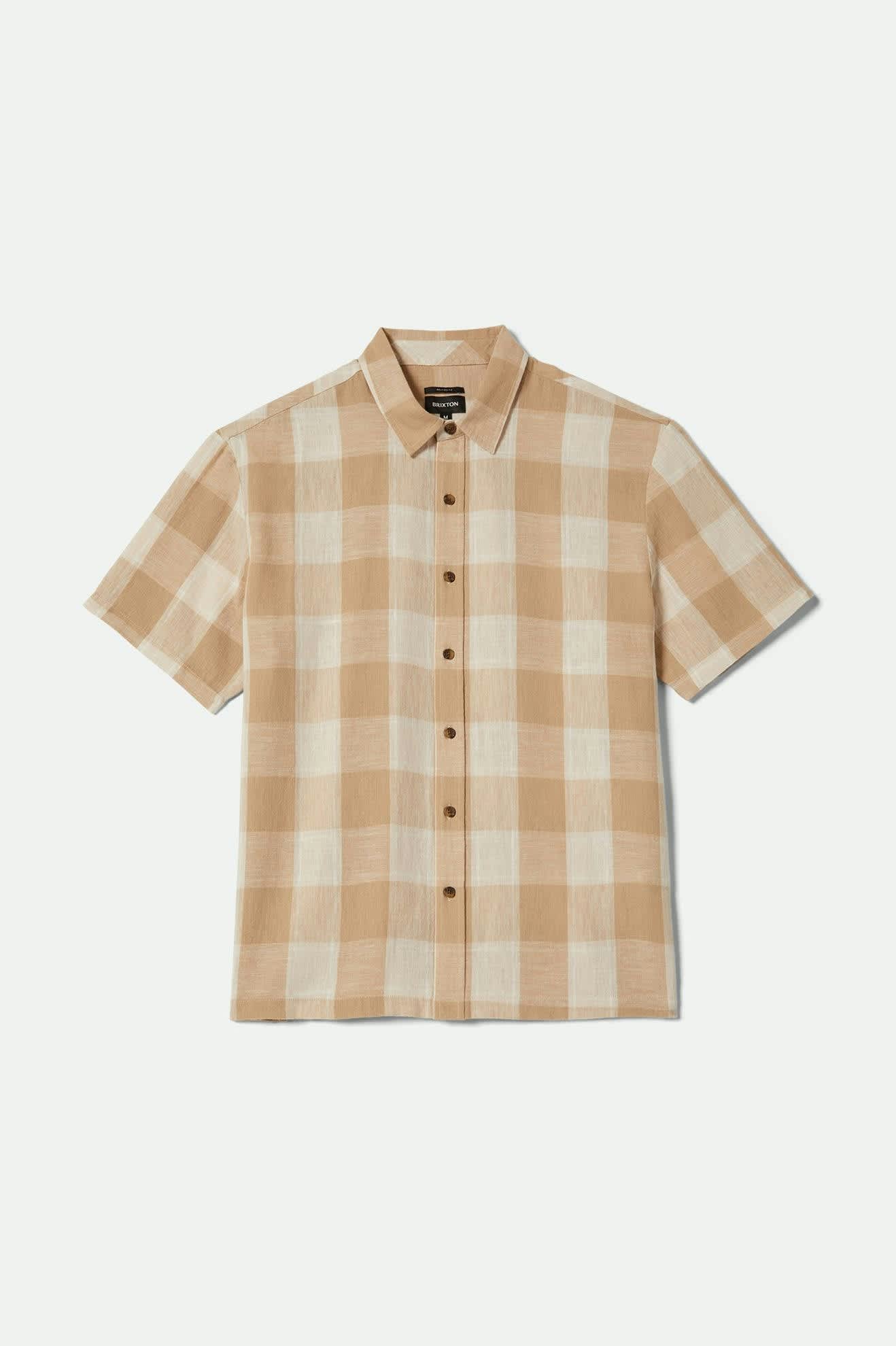 Cru Linen Blend S/S Shirt - Off White/Sand