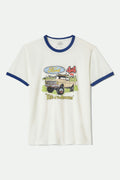 Ford King Of The Mountains S/S Ringer T-Shirt - Wimbledon White