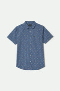 Charter Print S/S Shirt - Bering Sea/Micro Floral