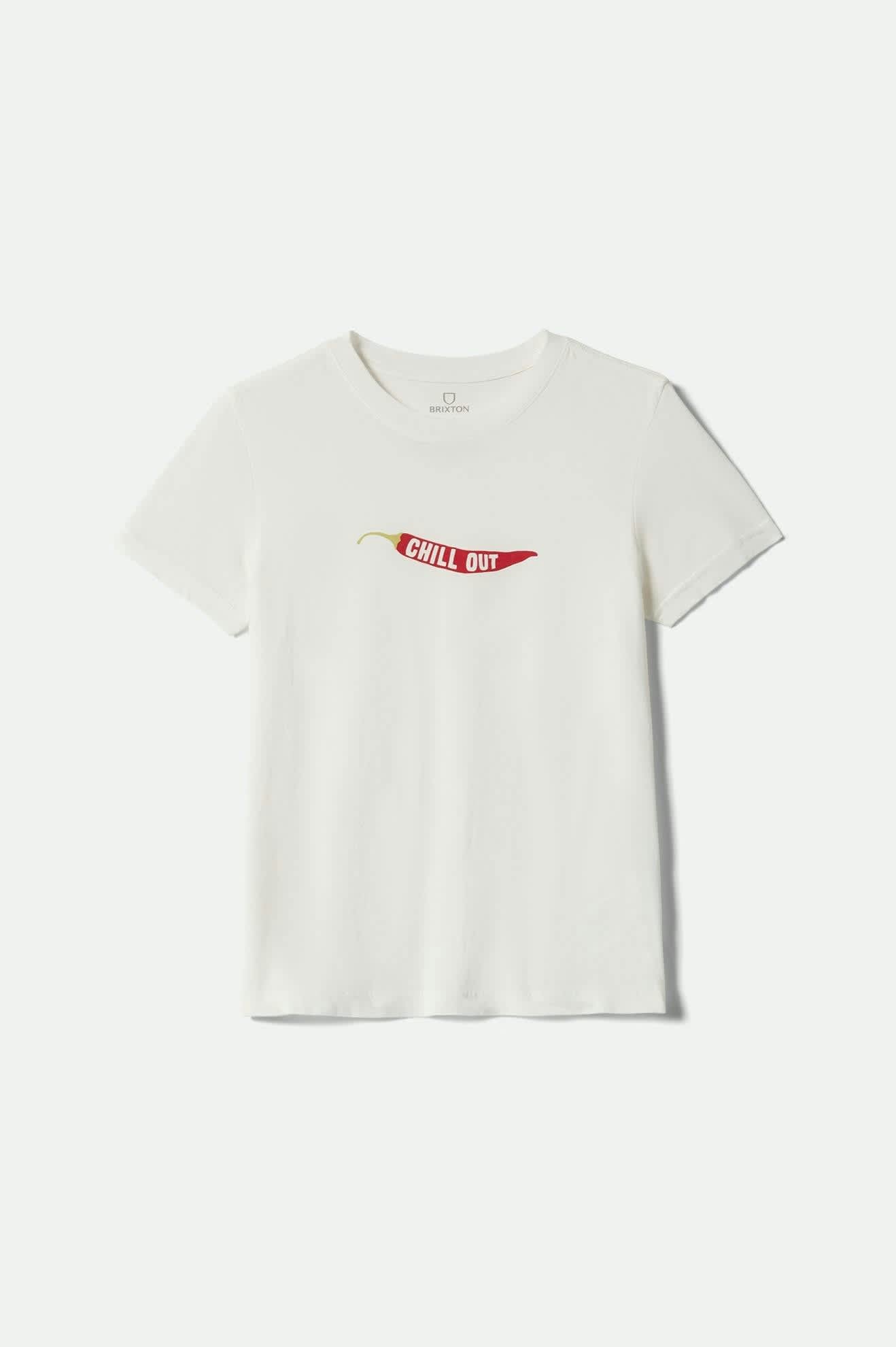 Chill Out Fitted Crew T-Shirt - Off White