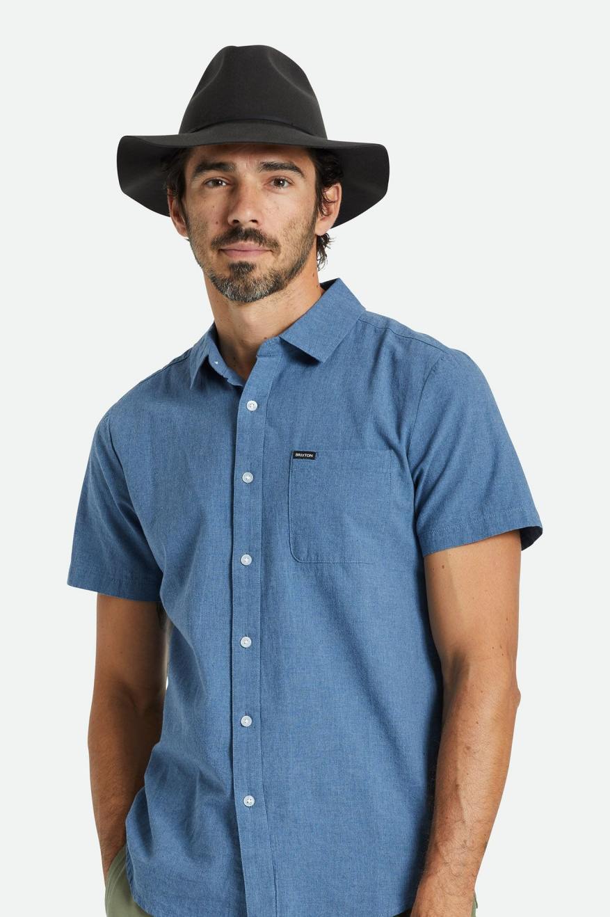 Wesley Packable Fedora - Washed Black