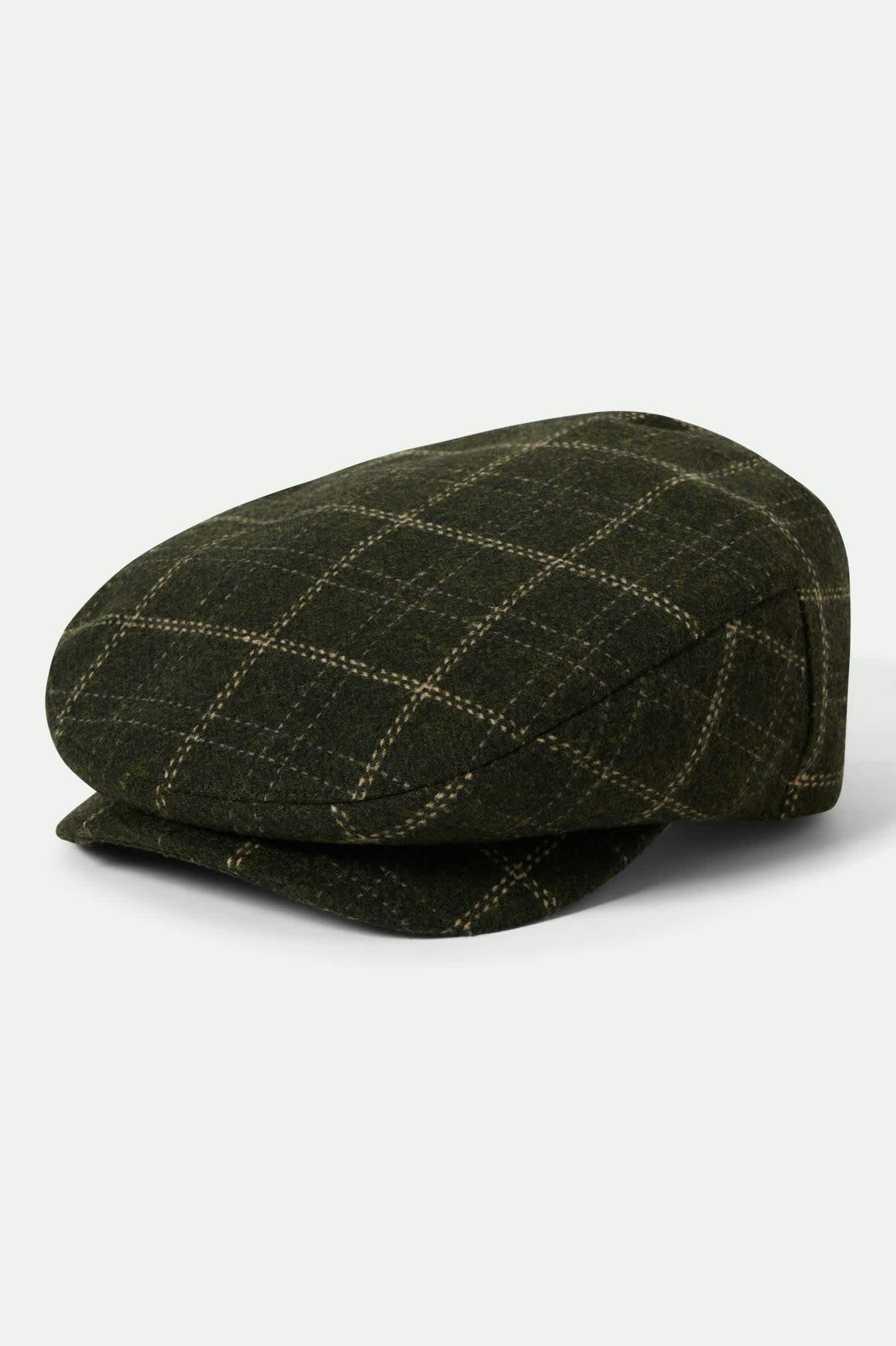 Barrel Flat Cap - Moss/Sand