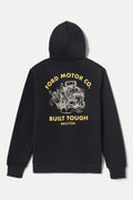 Ford Built Tough Fleece Hoodie - Burnt Rubber
