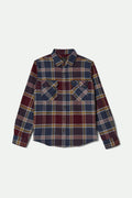 Bowery L/S Flannel - Mood Indigo/Port/Saffron