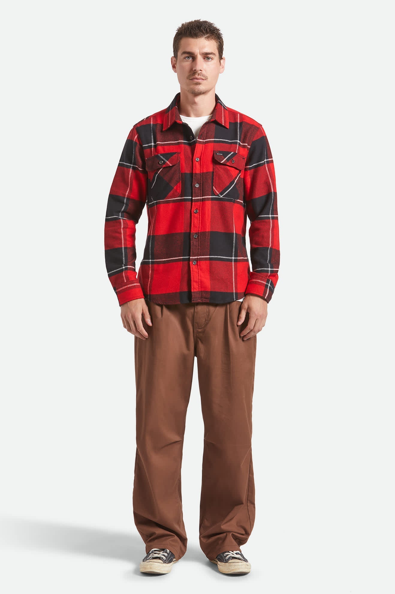 Bowery Flannel - Black/Adrenaline Rush/Off White