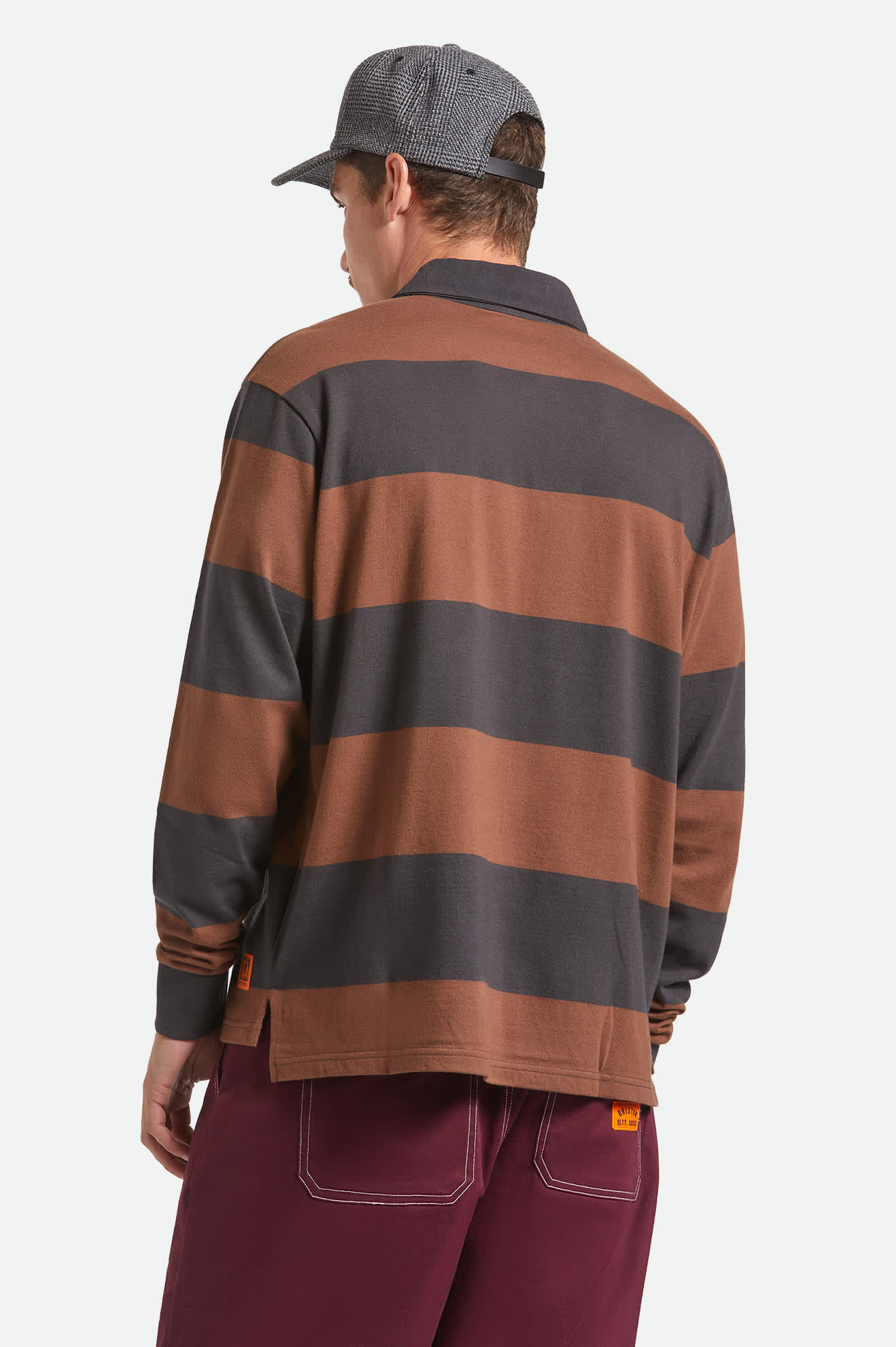 Union Heavyweight Rugby Polo - Washed Black/Pinecown Brown