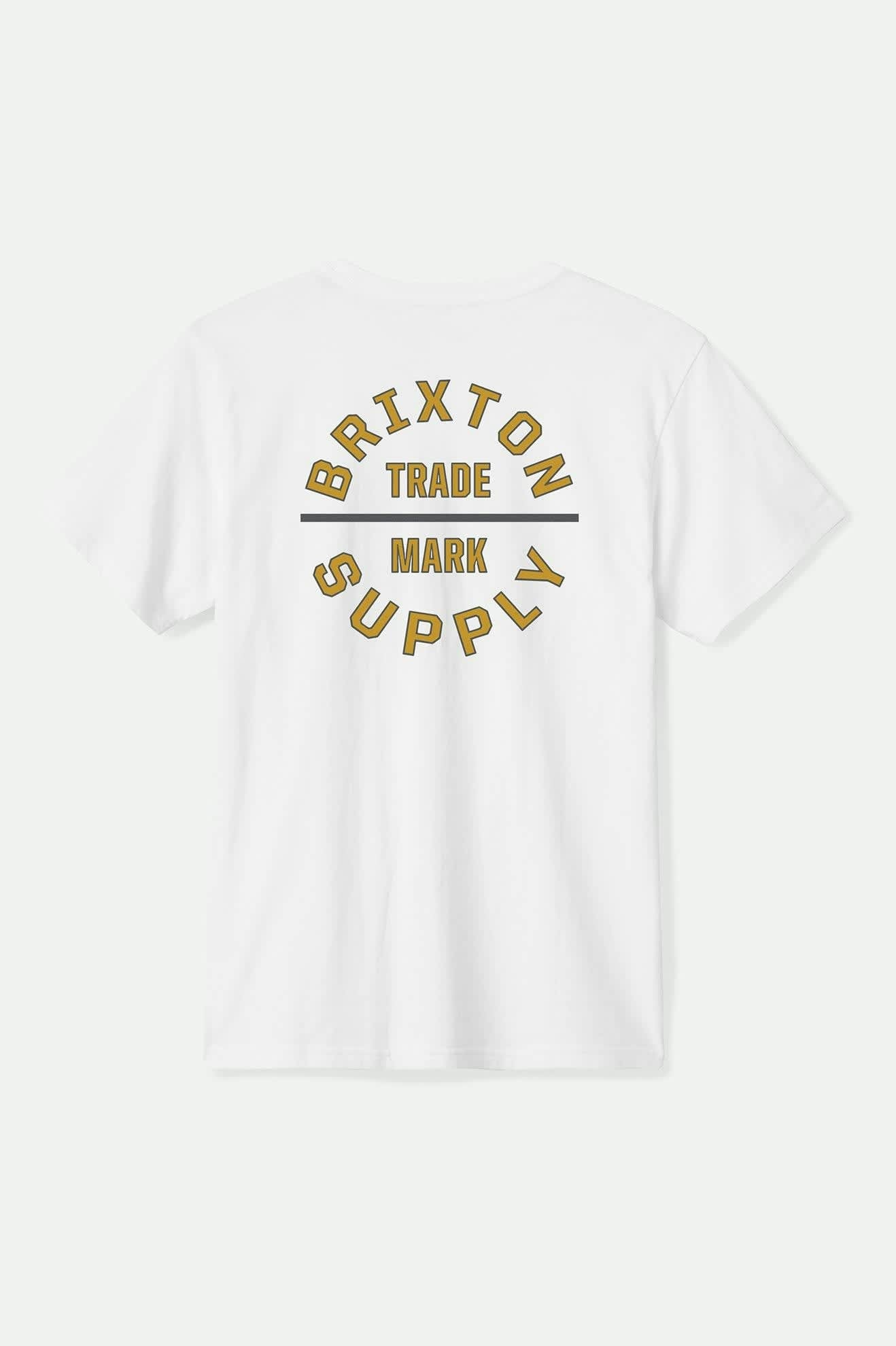 Oath V S/S Standard T-Shirt - White/Mustard/Charcoal