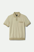 Weekend Herringbone S/S Polo - Whitecap/Elm
