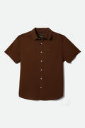 Charter Oxford S/S Shirt - Dark Earth Textured