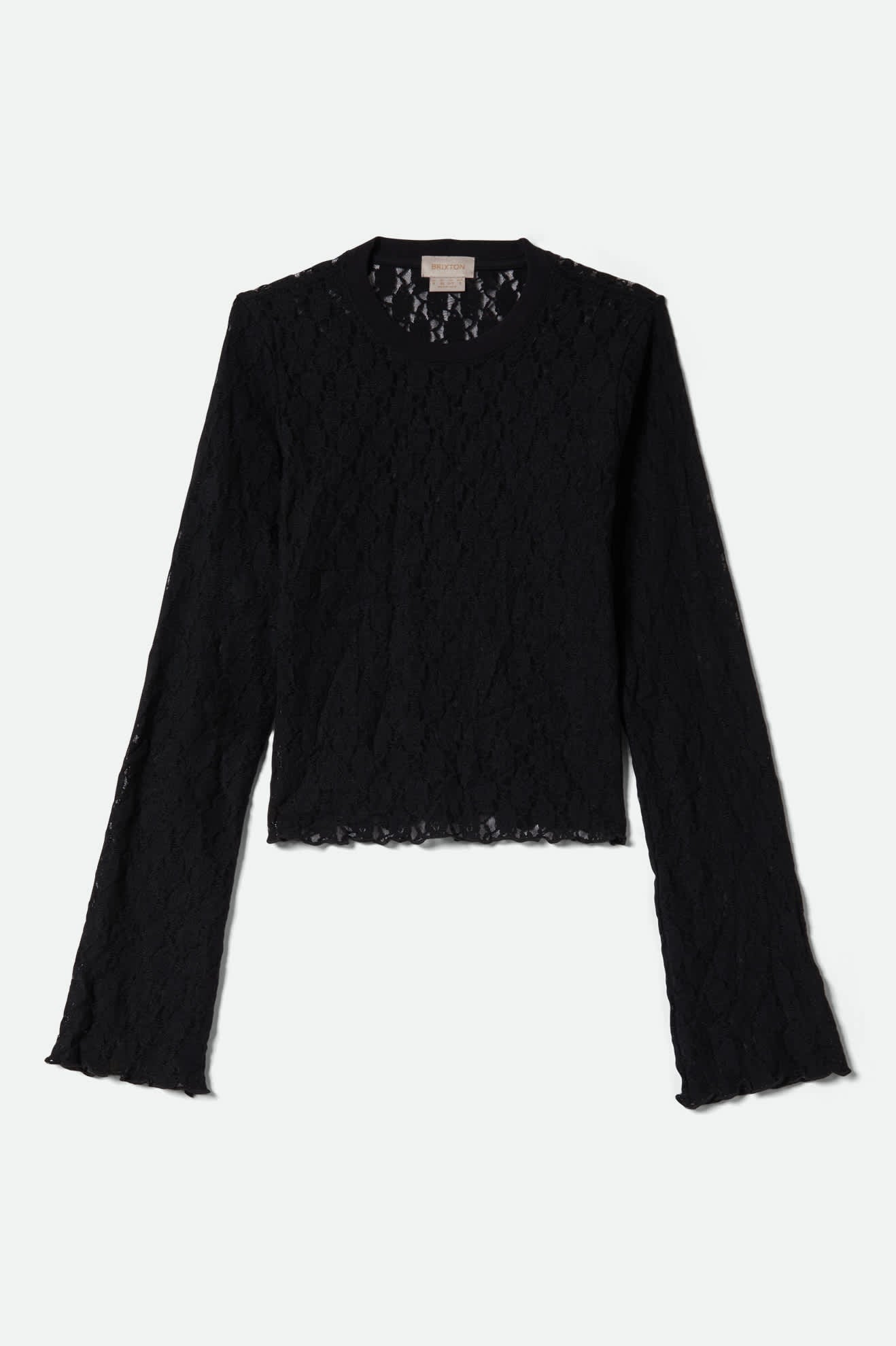 Dolly Slim L/S Knit T-Shirt - Black