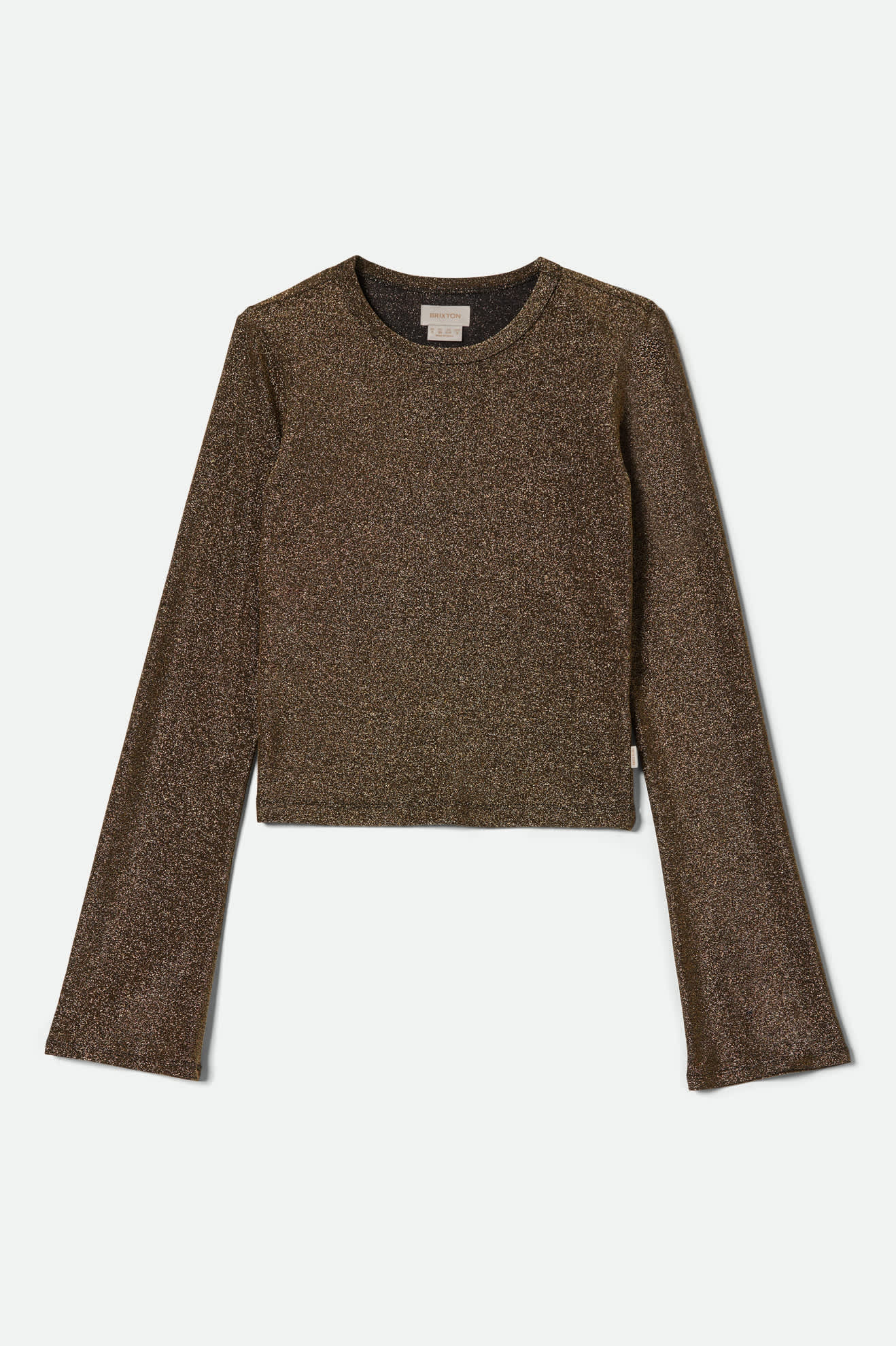 Dolly Slim L/S Knit T-Shirt - Gold Metallic
