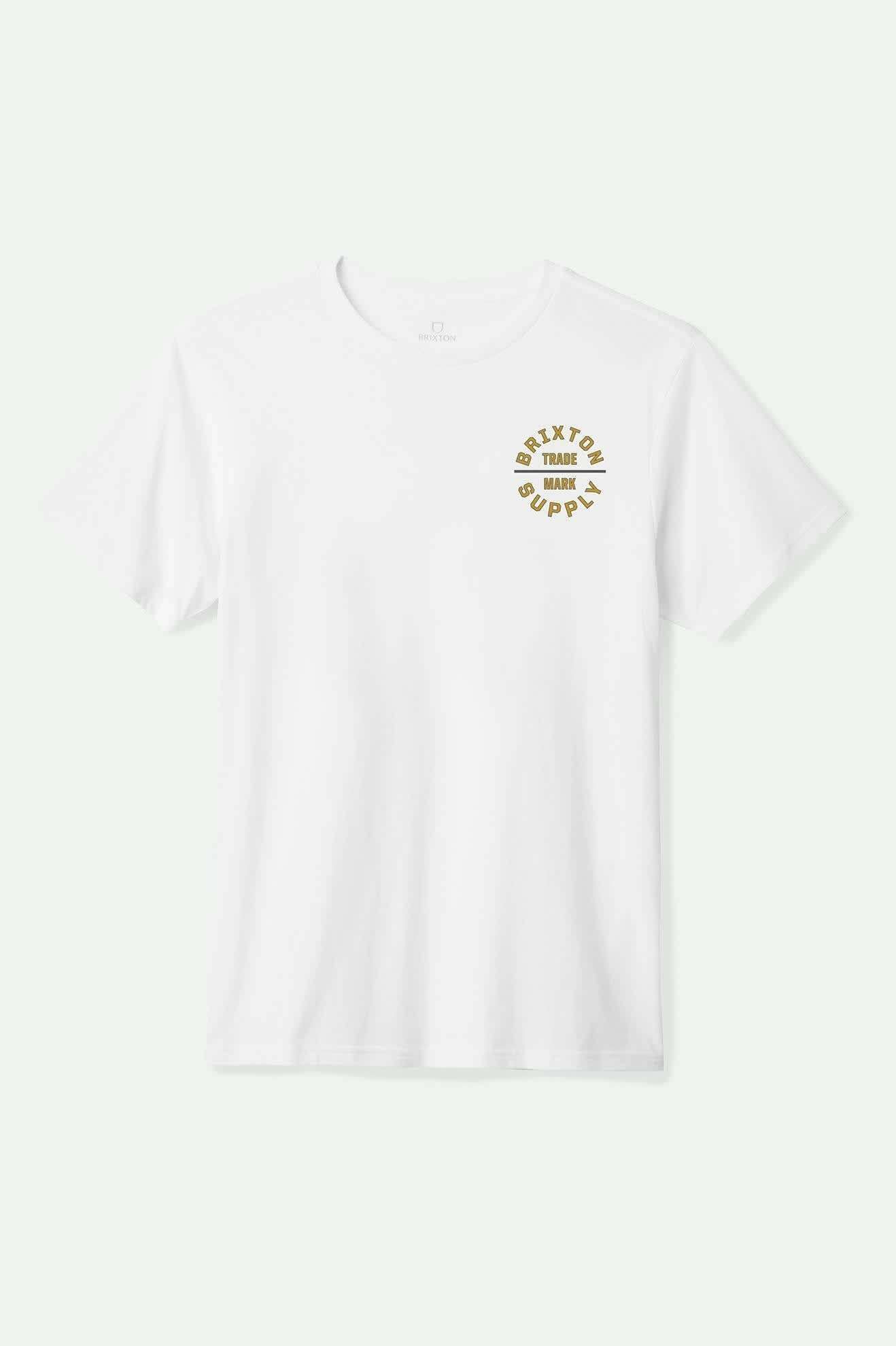 Oath V S/S Standard T-Shirt - White/Mustard/Charcoal