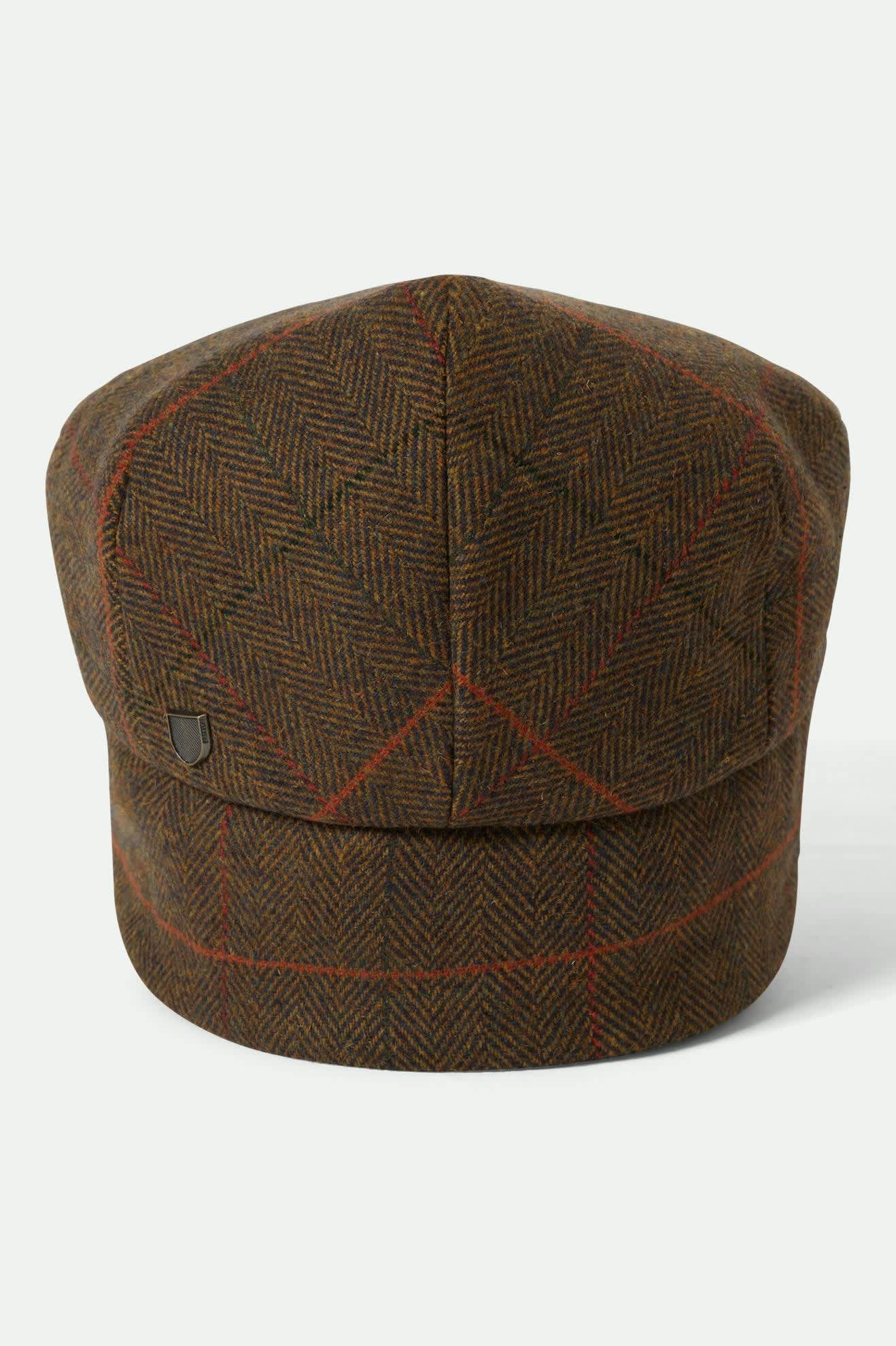 Hooligan Fleece Lined Earflap Snap Cap - Bronze/Black/Red