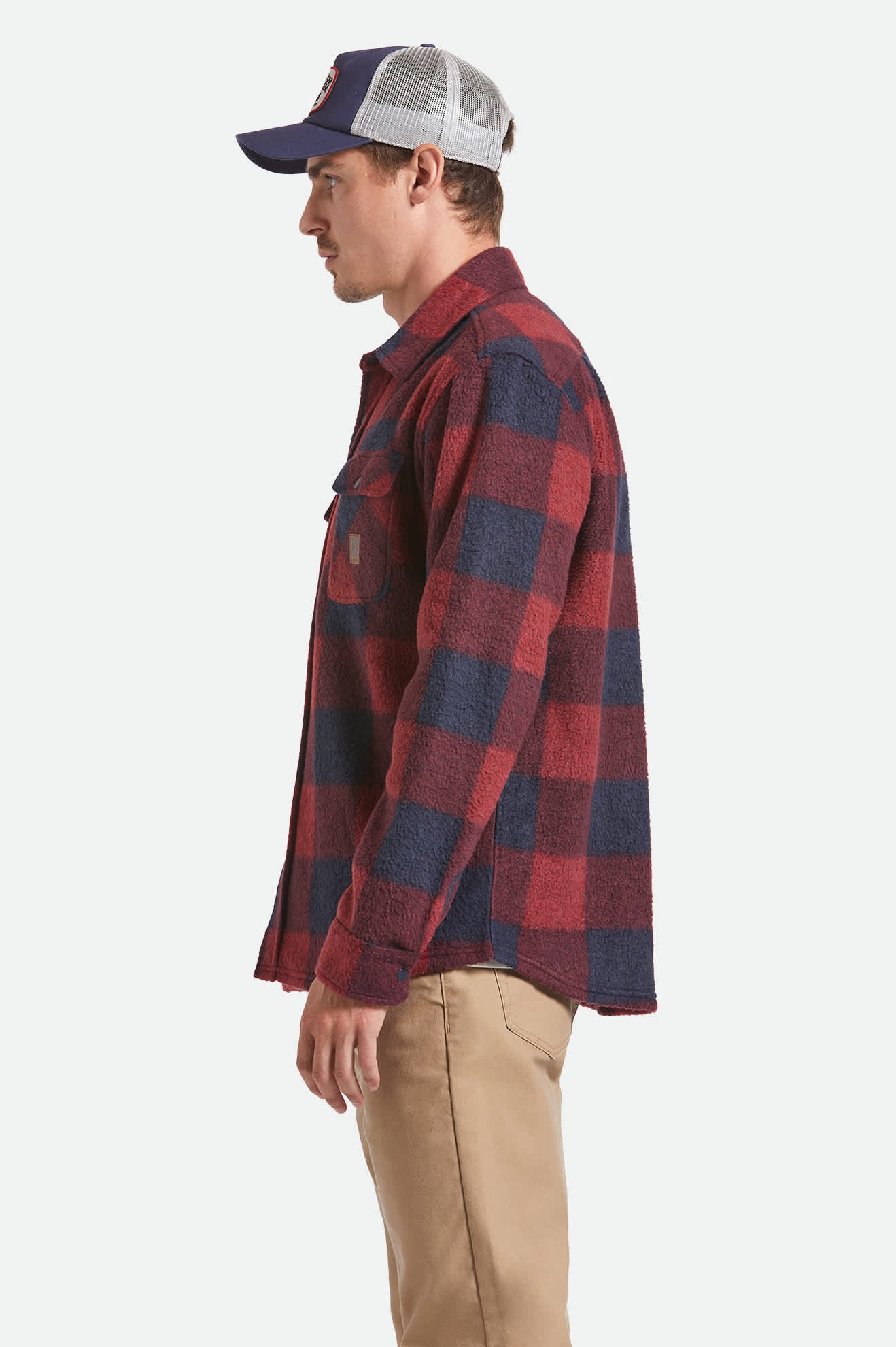 Bowery Arctic Stretch Fleece - Adrenaline Rush/Mood Indigo Plaid