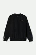 Embroidered Heavyweight Oversized Crew - Black