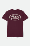 Parsons Short Sleeve Standard T-Shirt - Burgundy/Stone
