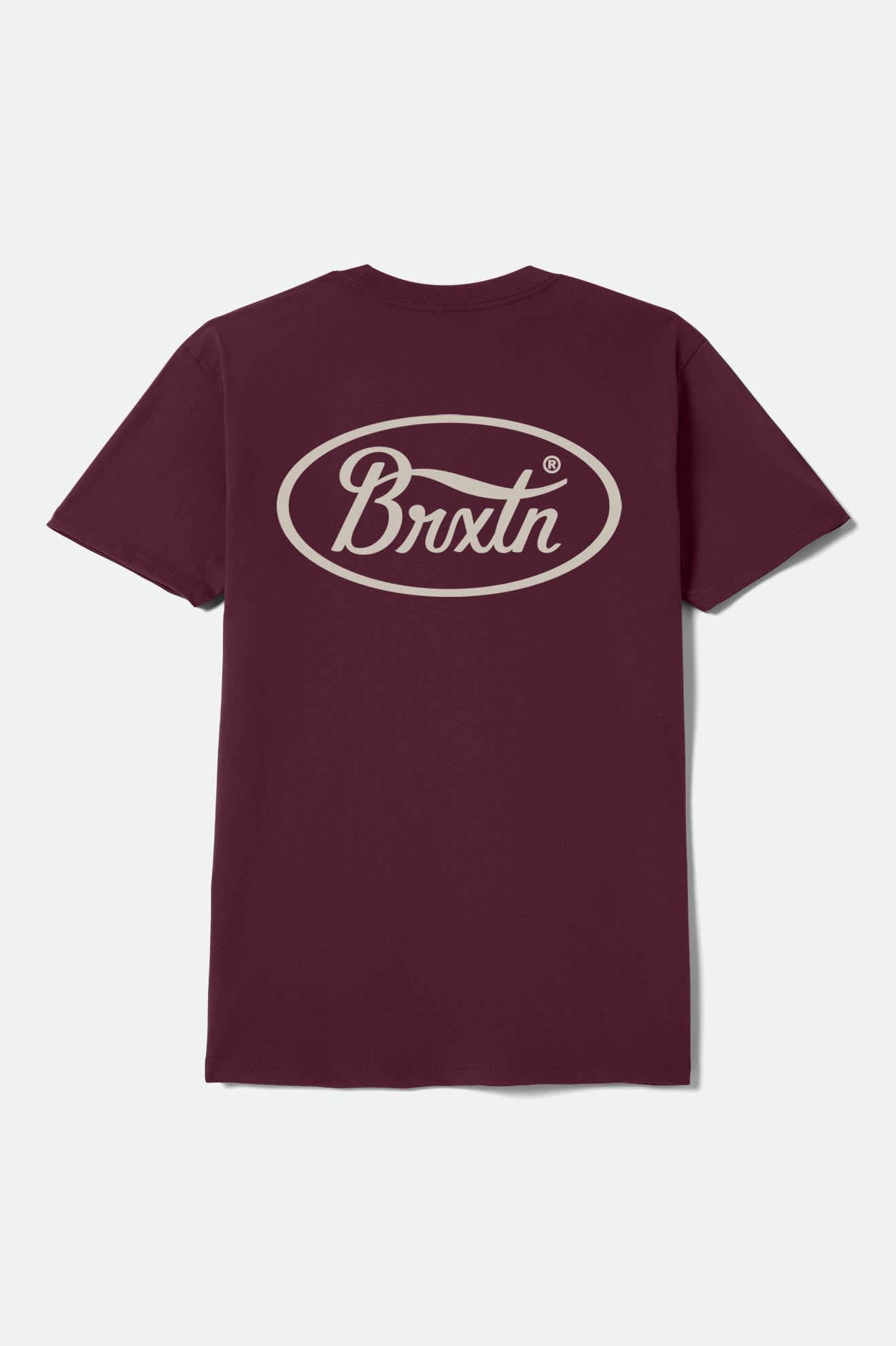 Parsons Short Sleeve Standard T-Shirt - Burgundy/Stone