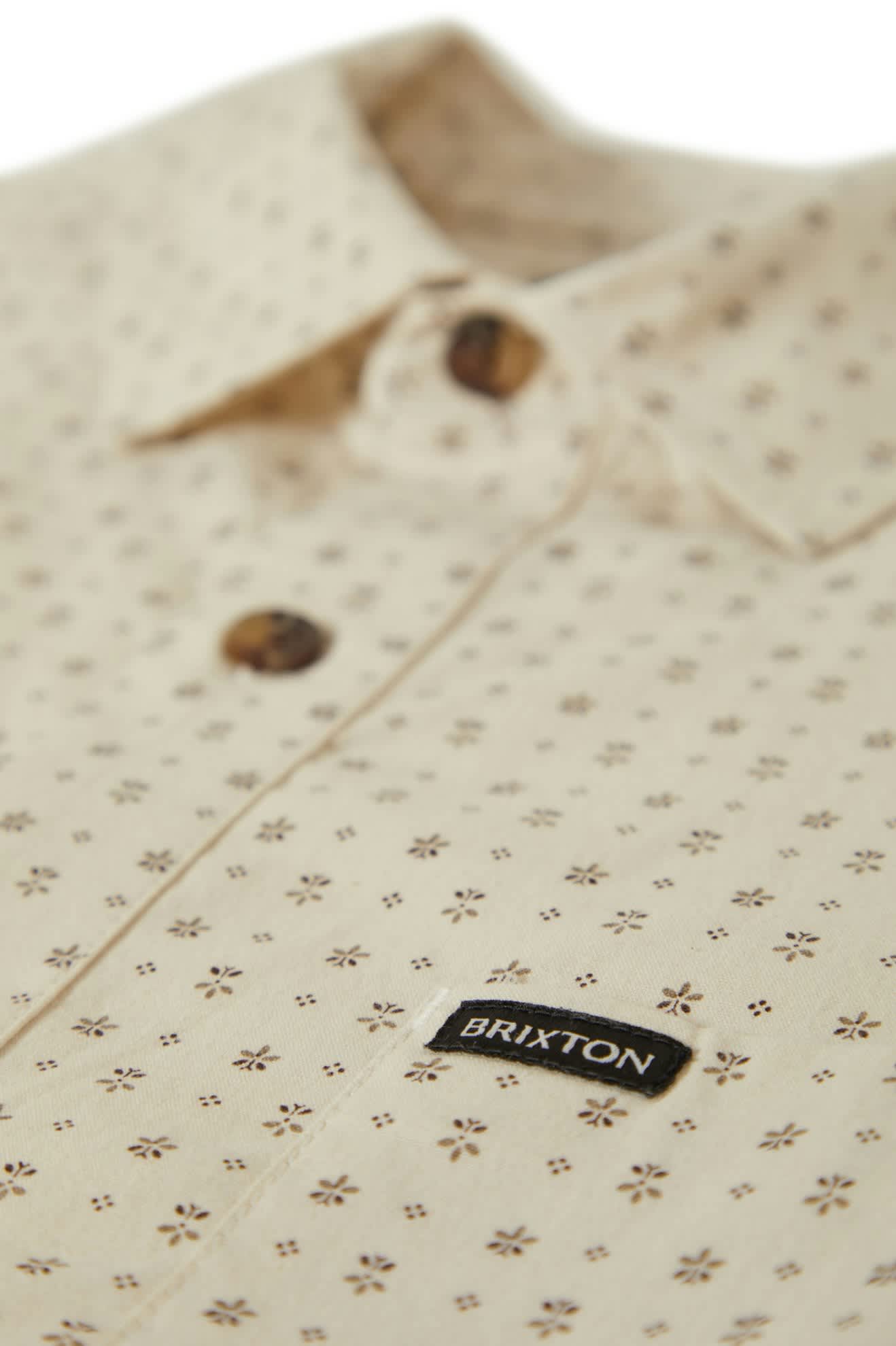 Charter Print S/S Shirt - Off White/Micro Floral