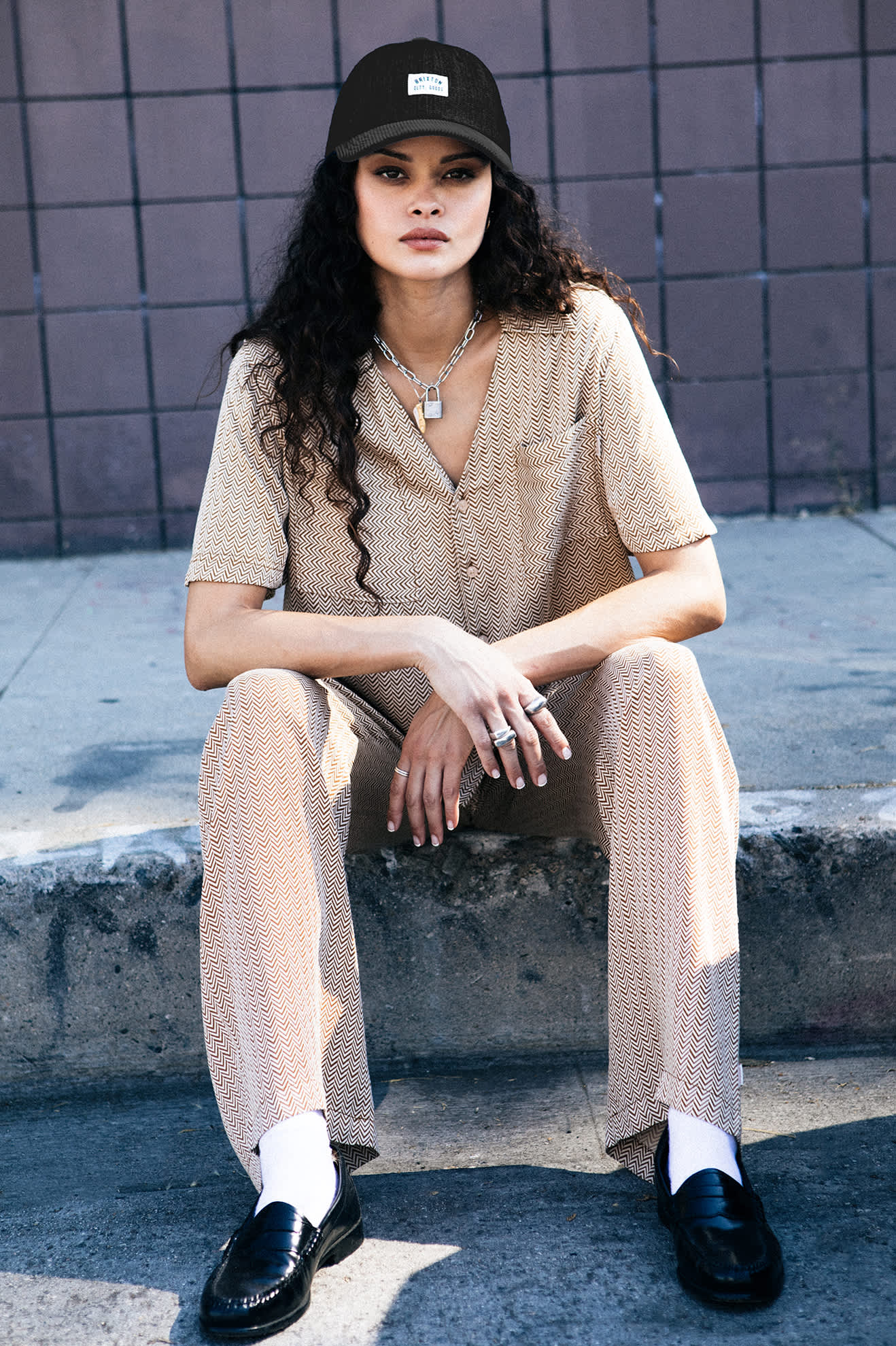 Hudson Lounge Pant - Washed Copper/Whitecap