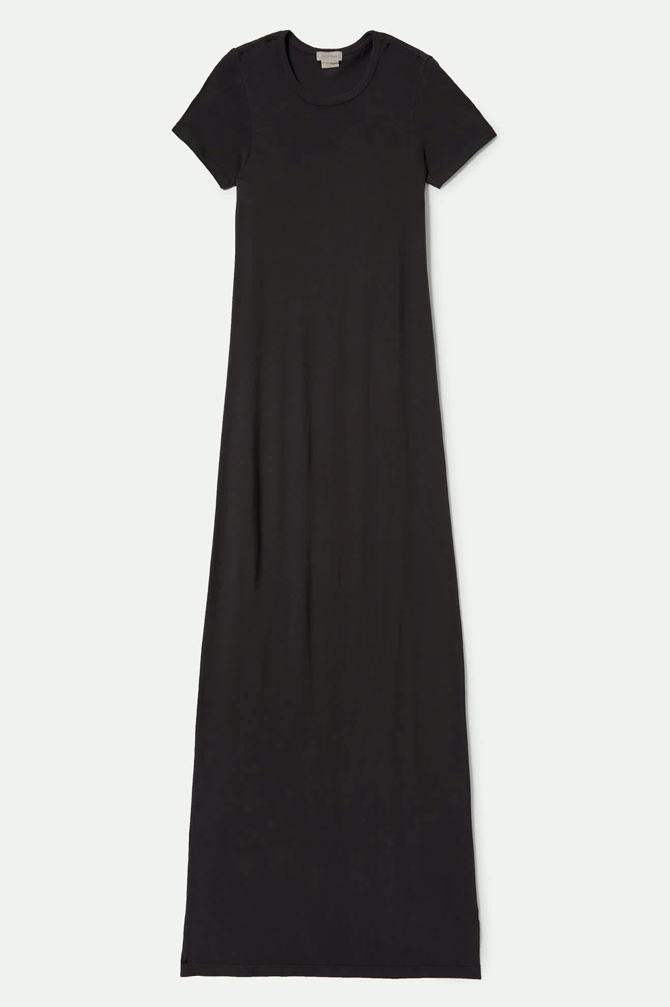 Carefree Organic Garment Dyed Slim Dress - Black