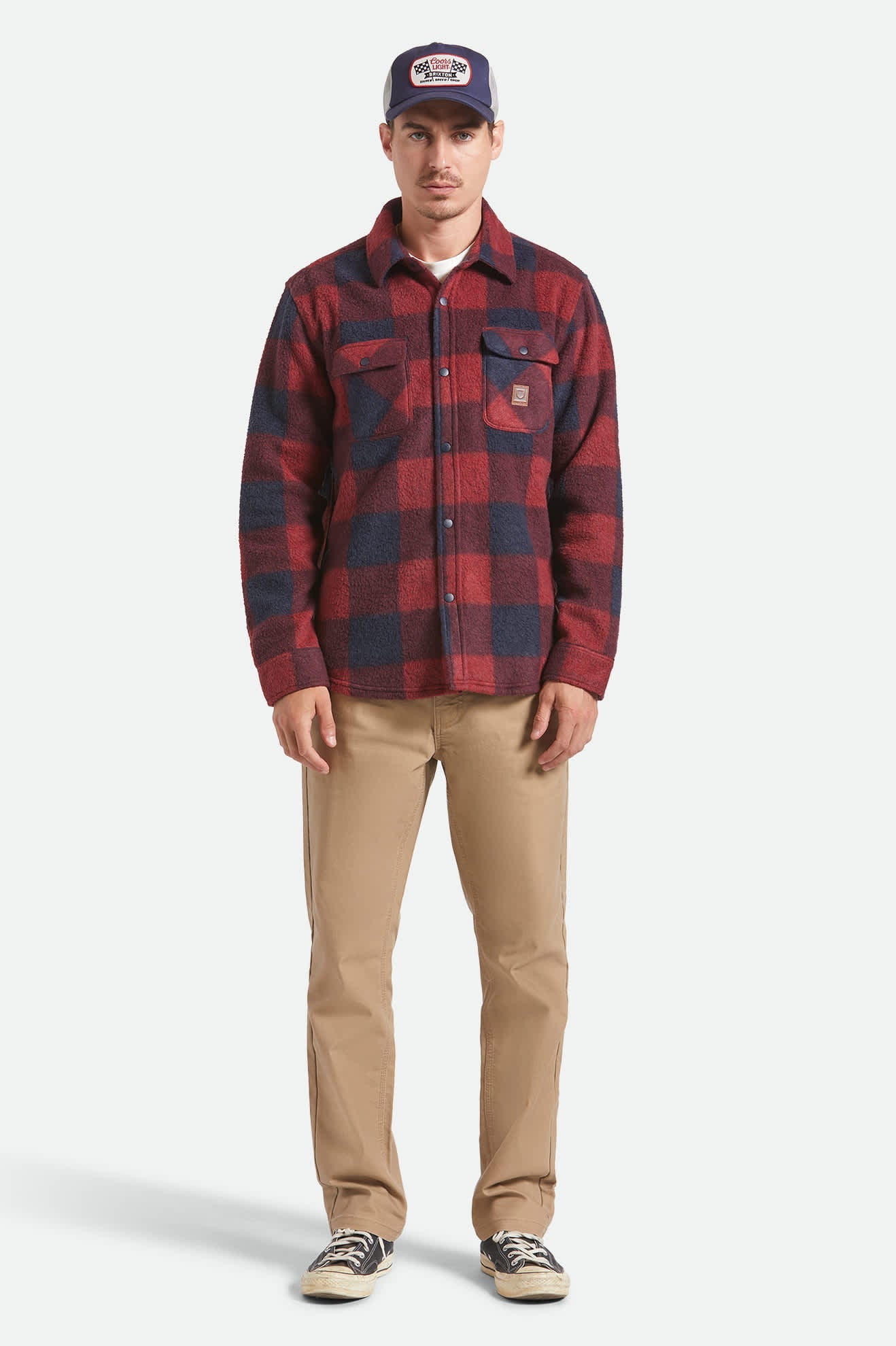 Bowery Arctic Stretch Fleece - Adrenaline Rush/Mood Indigo Plaid