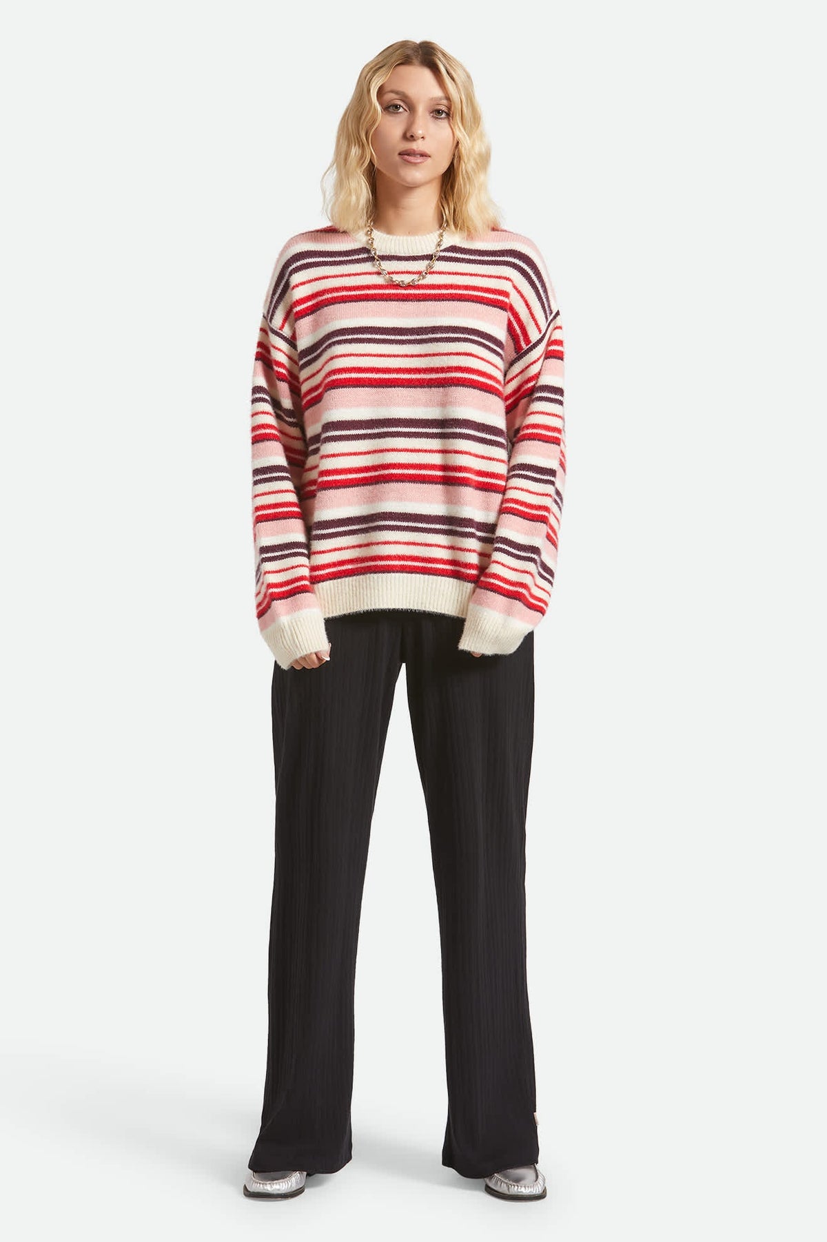 Cozy Crew Sweater - Multi Stripe