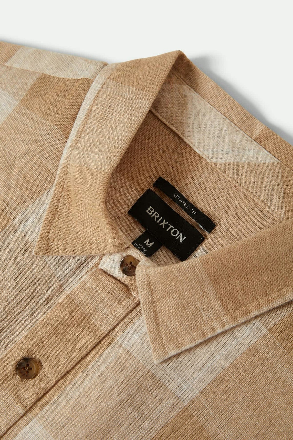 Cru Linen Blend S/S Shirt - Off White/Sand