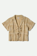 Wandering Tie Top - Pale Khaki Bandana