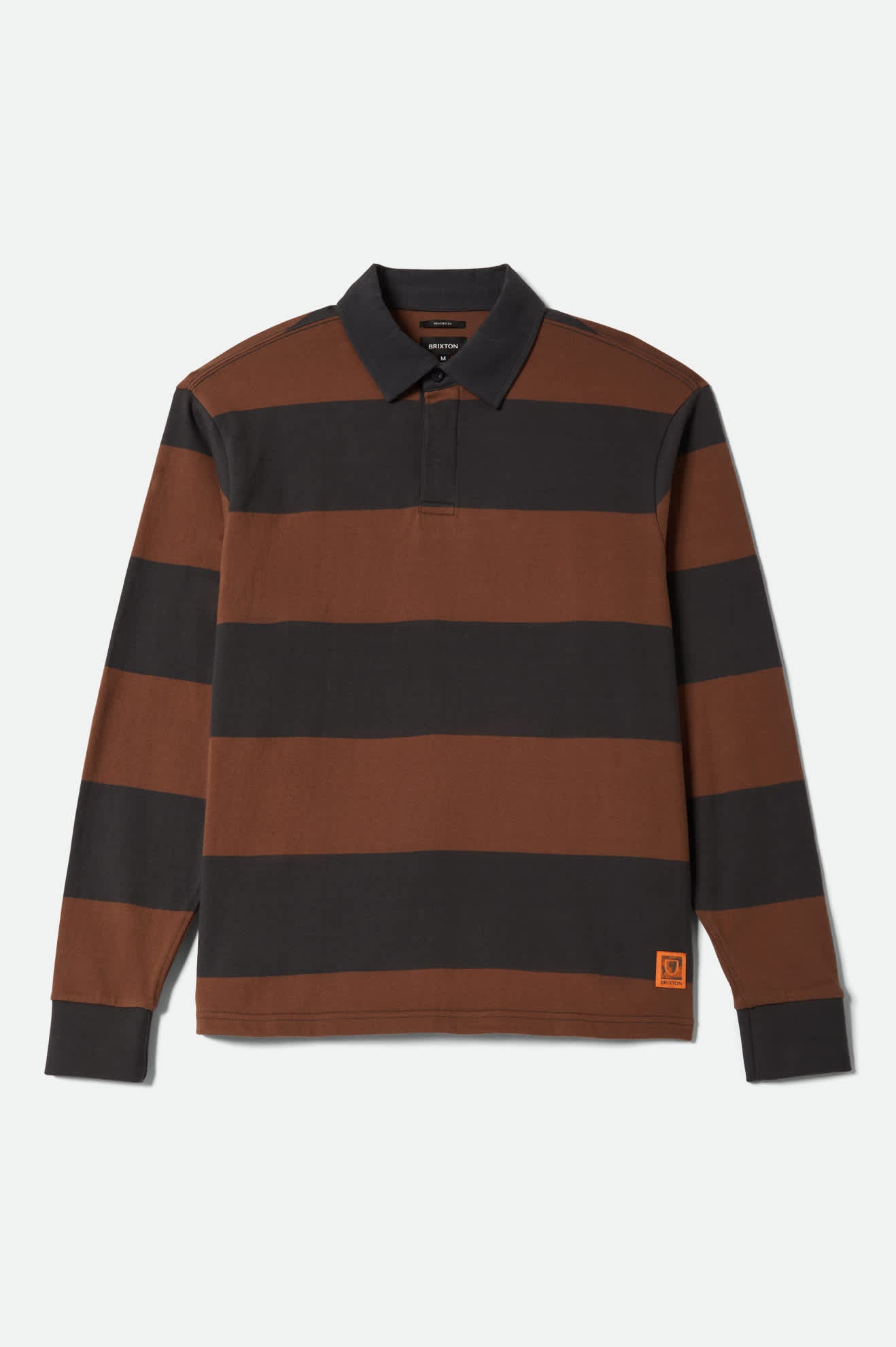 Union Heavyweight Rugby Polo - Washed Black/Pinecown Brown