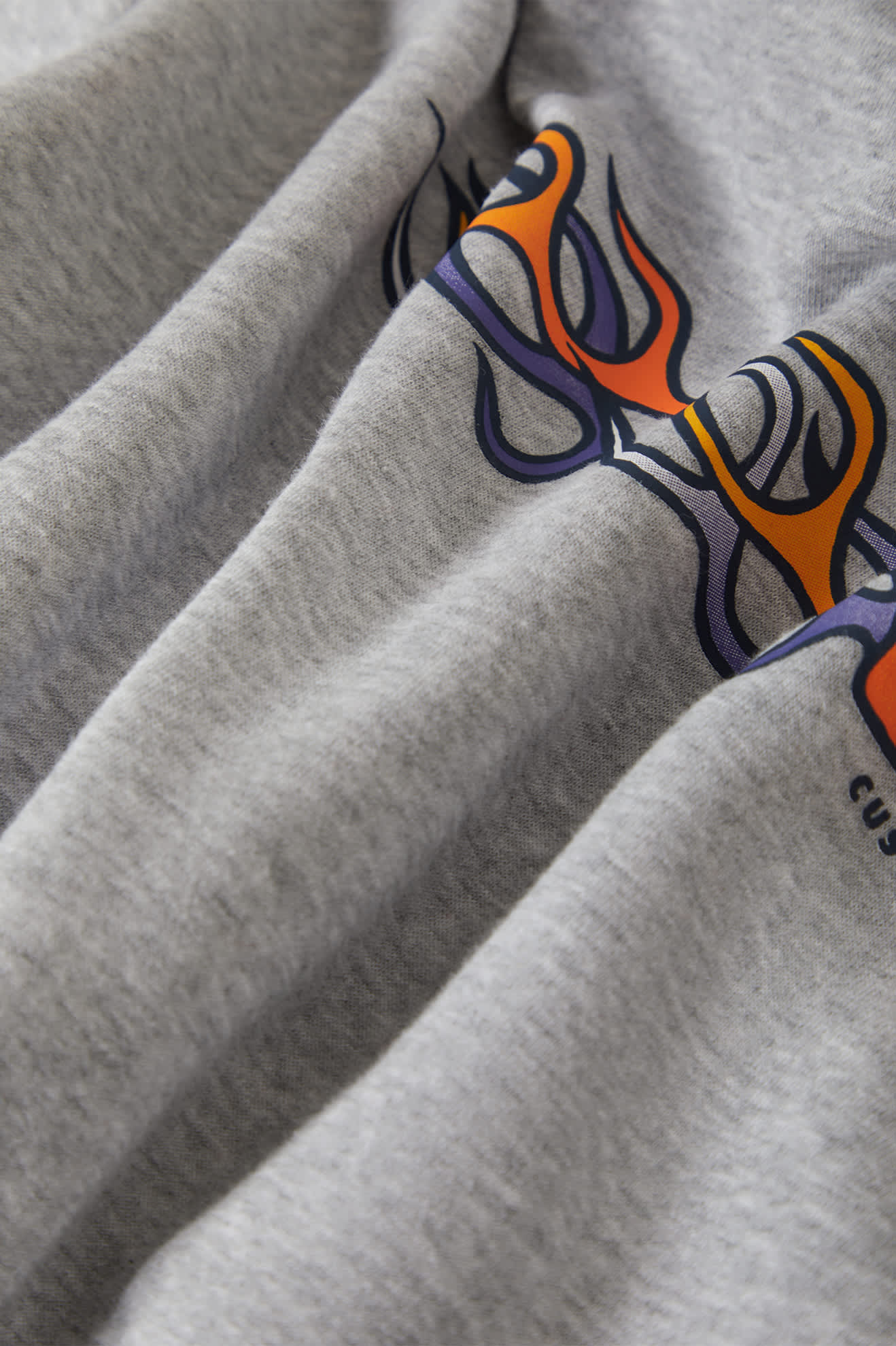 Flames Hoodie - Gunmetal Heather