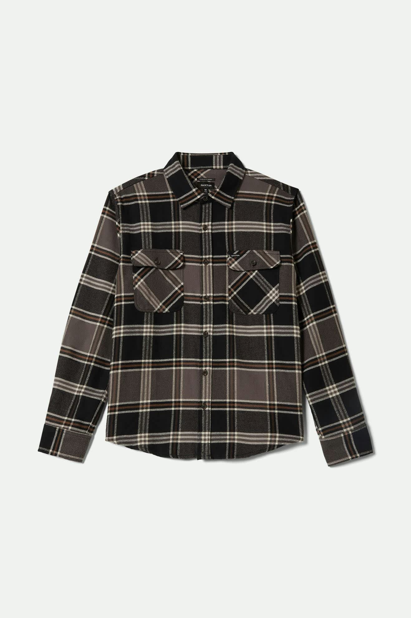 Bowery L/S Flannel - Black/Charcoal/Pinecone