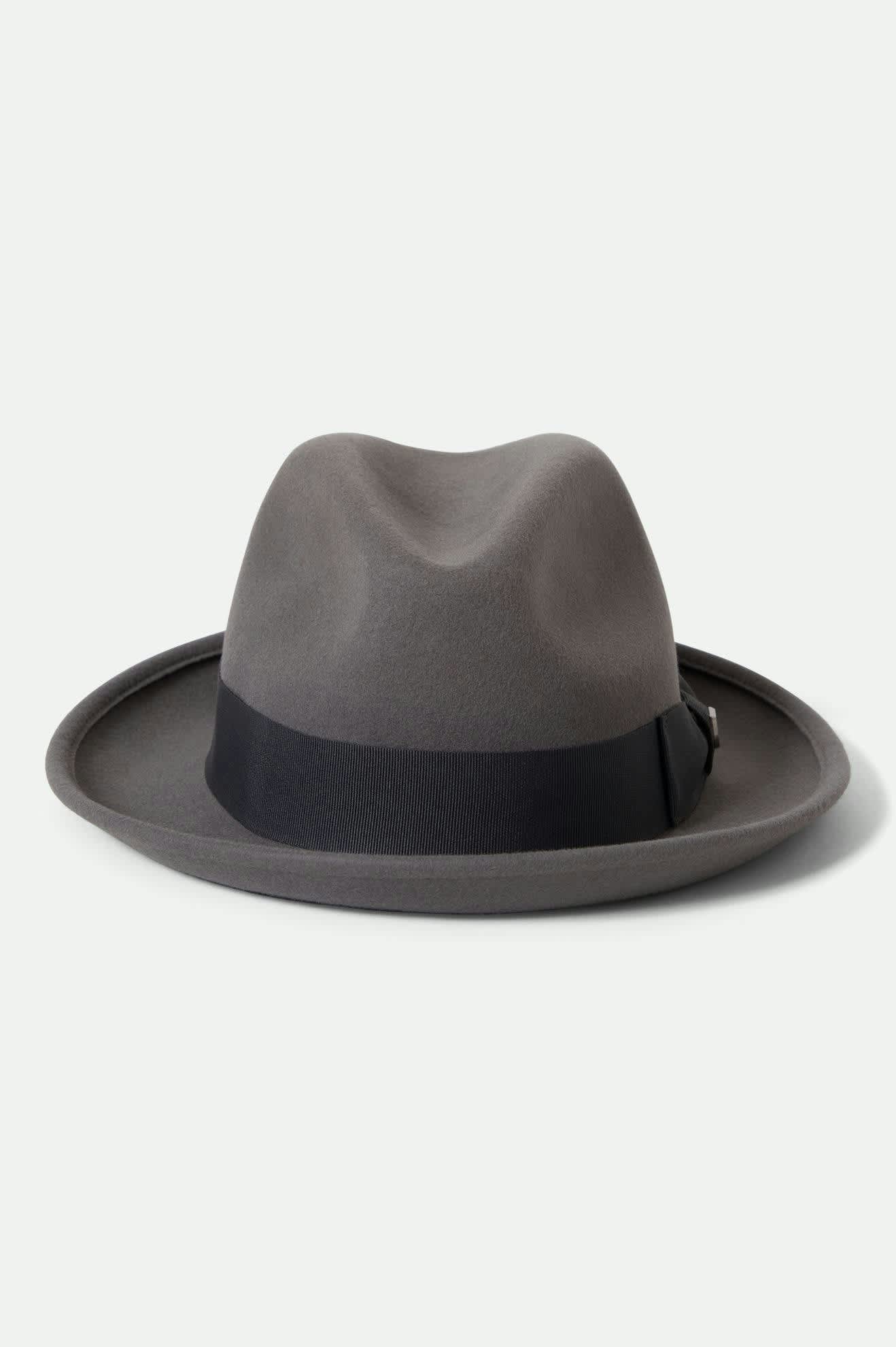 Horton Convertabrim Packable Fedora - Grey/Charcoal