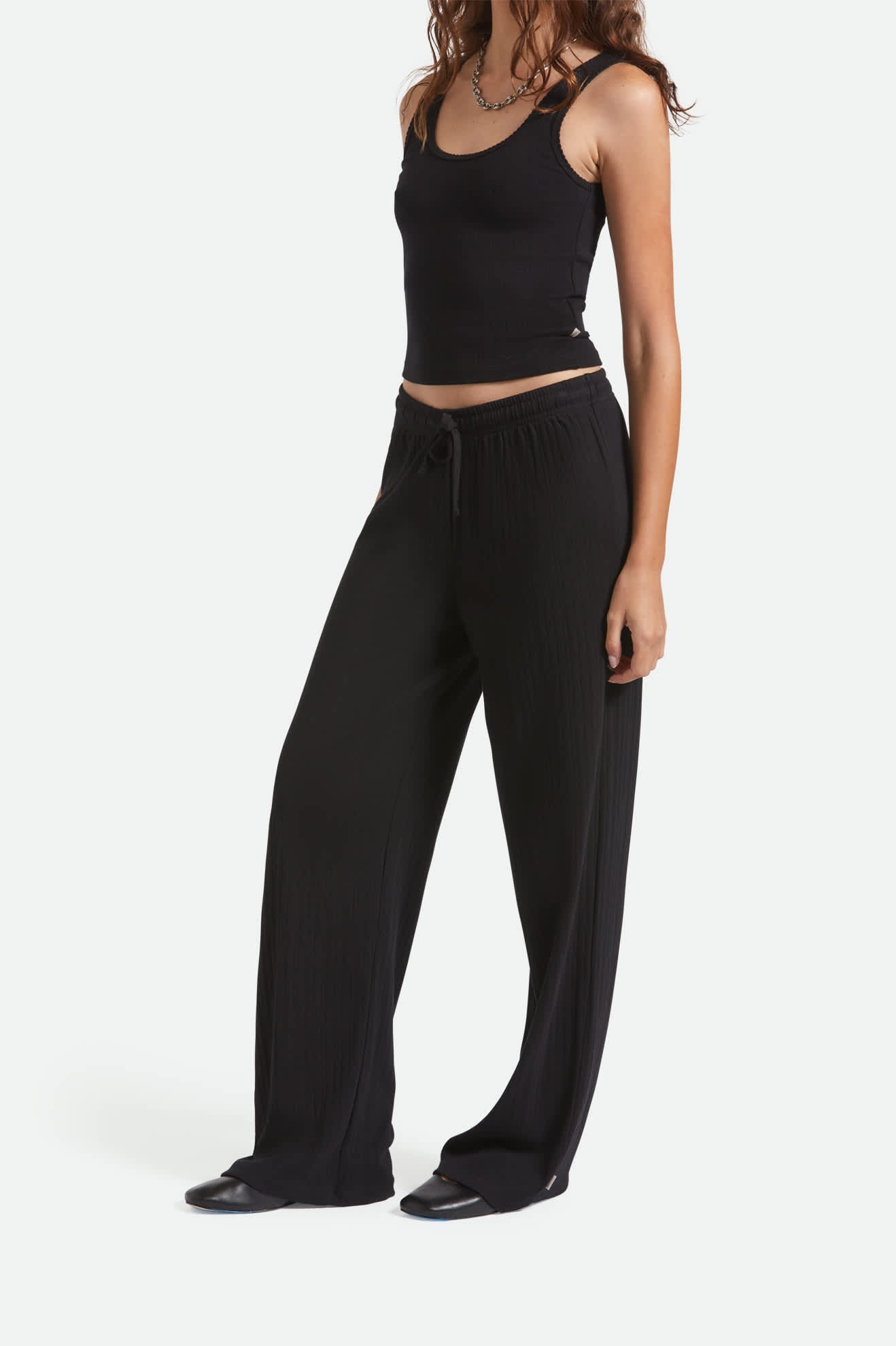 Pointelle Lounge Pant - Black